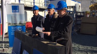 Pose de la première pierre de l’immeuble Quatuor La Tour