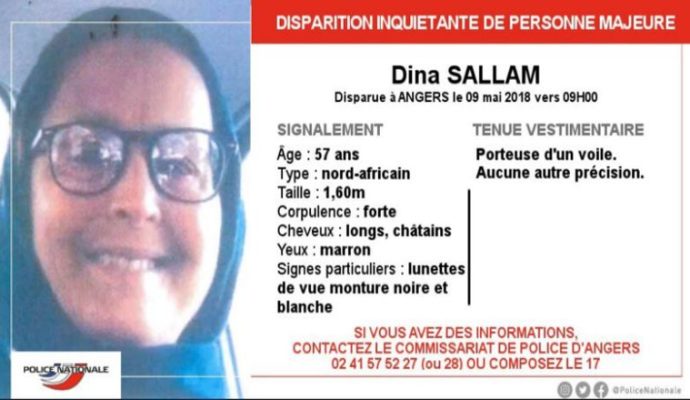 Disparition inquiétante d’une femme de 57 ans à Angers