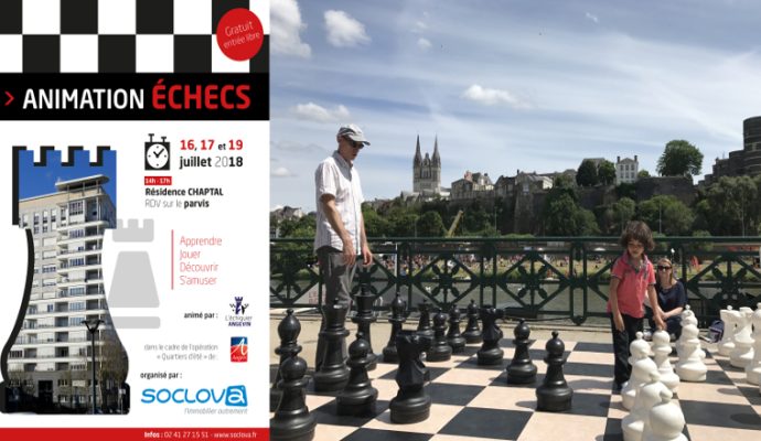 Des jeux d’échecs aux pieds de la tour Chaptal jusqu’au 19 juillet