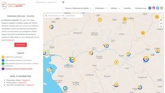 Une carte interactive pour retrouver les restaurants qui proposent des plats à emporter