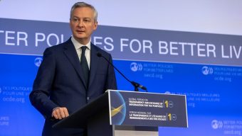 Bruno Le Maire, ministre de l’Economie, des Finances et de la Relance en Anjou ce mardi 9 février