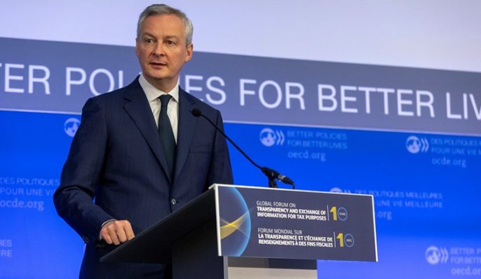 Bruno Le Maire, ministre de l’Economie, des Finances et de la Relance en Anjou ce mardi 9 février