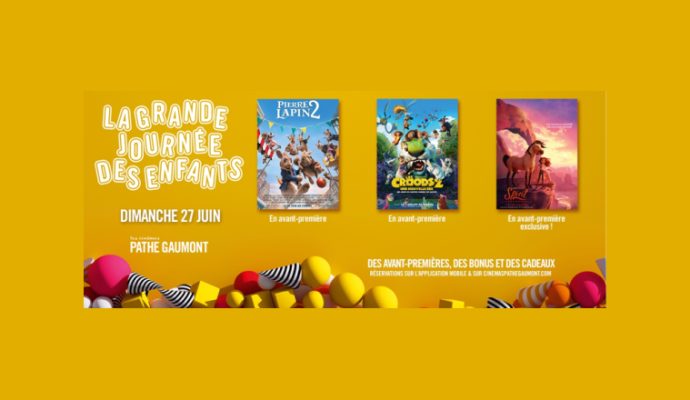 Une journée dédiée aux enfants ce dimanche 27 juin au cinéma Pathé d’Angers