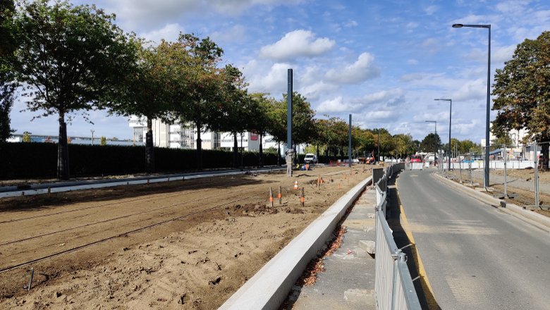 Travaux tramway Belle-Beille