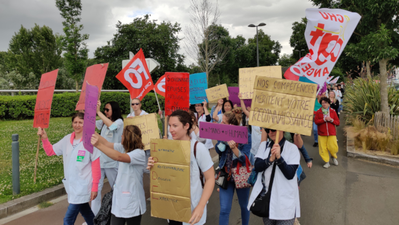 Manif devant CHU