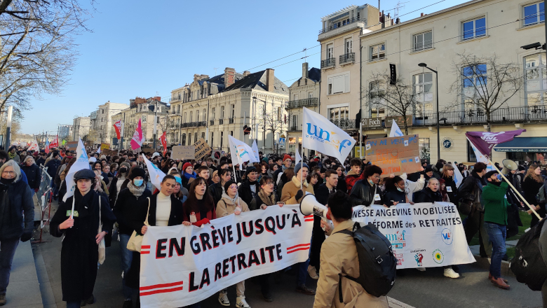 Manifestation réforme des retraites - Cortège jeunes