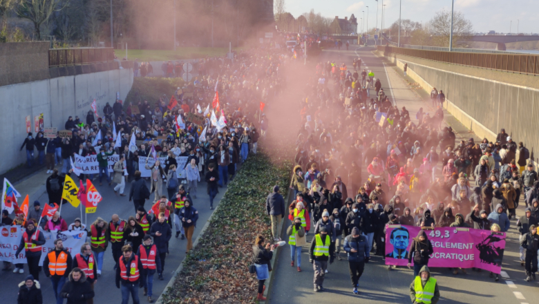 Manifestation réforme des retraites - Cortège voies sur berges zoom