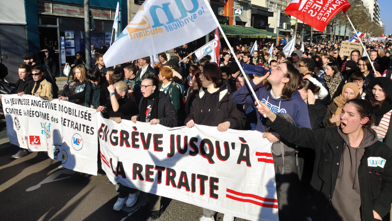 Tête de cortège jeune - Manifestation retraite