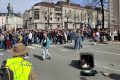 Feu poubelle - manif retraites