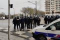 Manif policiers devant mairie