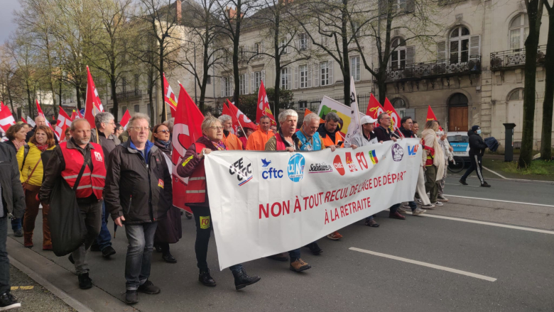 Manifestation cortège - Réforme retraites