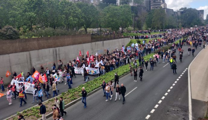 Très forte mobilisation à Angers pour la Fête du travail