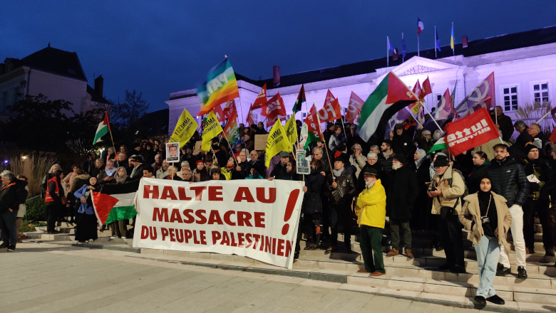 Rassemblement devant mairie Israël-Palestine