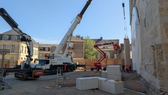 Le chantier de la galerie contemporaine de la cathédrale d’Angers entre dans le vif du sujet
